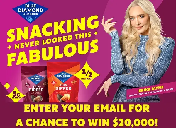 Blue Diamond cash prize sweepstakes